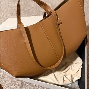 Polene Tan Leather Tote Bag